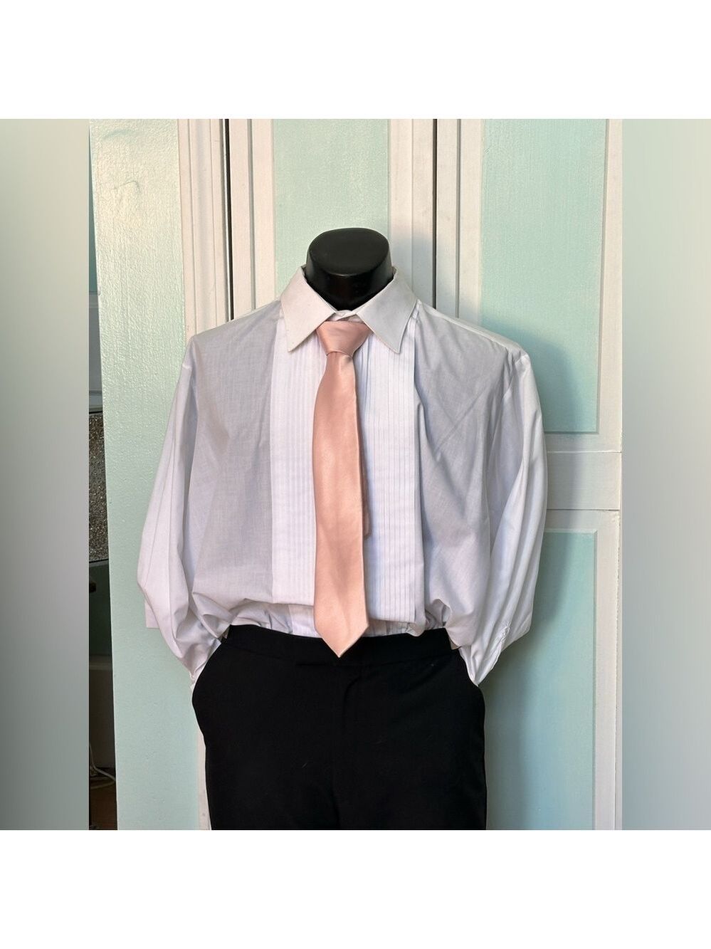 Blush Champagne Pink Tie Wedding Prom Tuxedo Self Tie Satin New